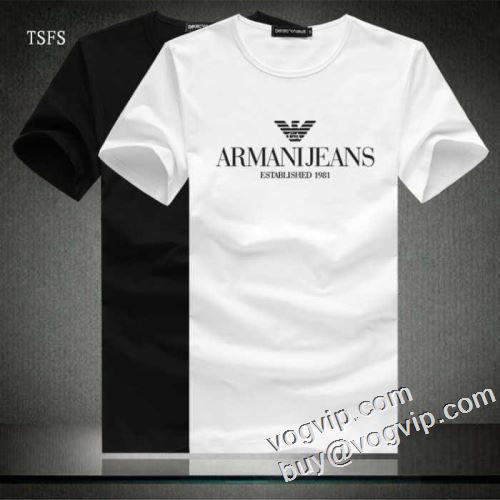 ずっと人気? アルマーニ ARMANIスーパーコピー 柔らかい手触り 2023 半袖Tシャツ 2色可選