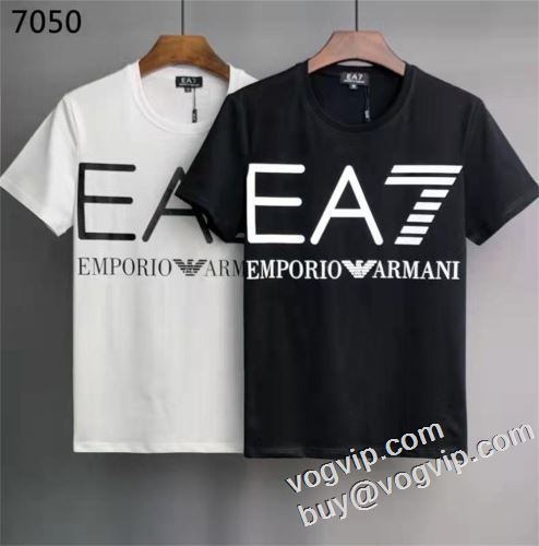 売れ筋のいい アルマーニ ARMANI 2023 半袖Tシャツ メンズ 半袖 韓国風 カジュアル プリント ARMANIコピー 2色可選