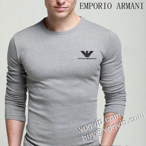 アルマーニ ARMANIスーパーコピー 2023 上質 大人気！ 長袖Tシャツ メンズファッション 韓国風 長袖 Tシャツ