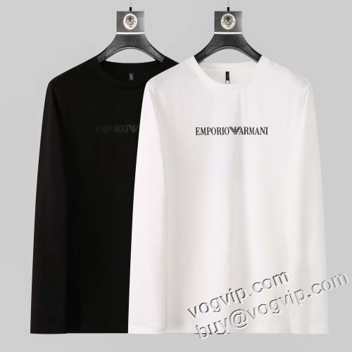 人気が爆発  スーパーコピー アルマーニ ARMANI 2023 長袖Tシャツ 2色可選 優しいフィット感