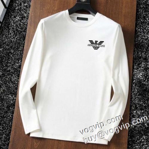 欧米韓流 コピー ブランド アルマーニ ARMANI 2023 長袖Tシャツ 2色可選 肌に馴染みやすい
