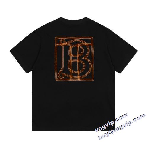 スタイルアップ効果 2022 バーバリー BURBERRY クルーネック 涼しい 夏 トップス メンズファッション 半袖Tシャツ 3色可選 バーバリーブランド 偽物 通販