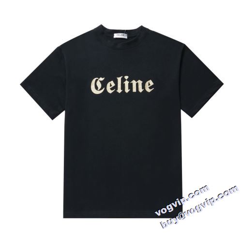 セリーヌスーパーコピー 存在感◎ 2022 セリーヌ CELINE 半袖Tシャツ 縦には伸びにくい