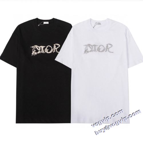 著名人の着用 2022秋冬 ディオール DIOR ディオールコピー 半袖Tシャツ 2色可選