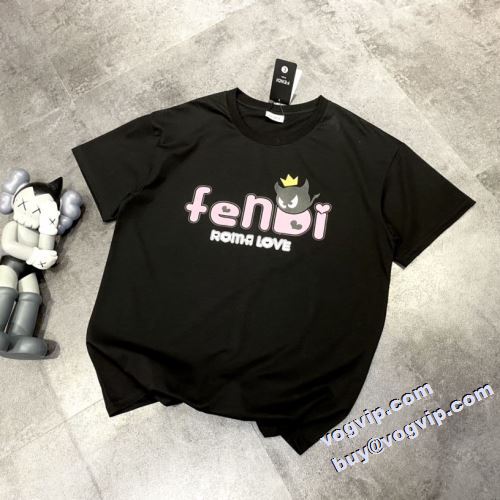 もっとも高い人気を誇る 2022 フェンディ FENDI 半袖Tシャツ 吸汗性に優れ 2色可選 フェンディブランド 偽物 通販