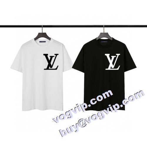 ◆モデル愛用◆ 2023 ルイ ヴィトン LOUIS VUITTONブランド 偽物 通販 細身のシルエット 半袖Tシャツ 2色可選