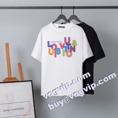 売れ筋のいい 2023 LOUIS VUITTONスーパーコピー 半袖Tシャツ 2色可選 肌に密着