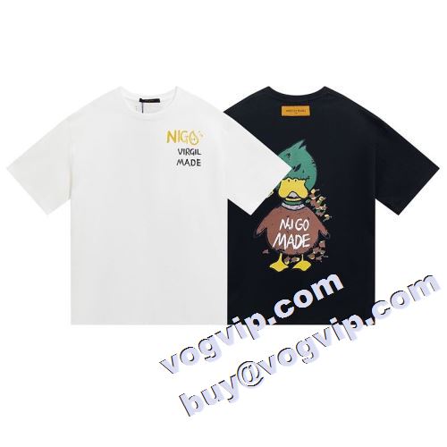 2023 存在感のある ルイ ヴィトン LOUIS VUITTON 半袖Tシャツ 頑丈な素材 スーパーコピー 2色可選