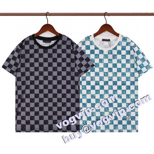 ブランド 偽物 通販 縦には伸びにくい 2023 ルイ ヴィトン LOUIS VUITTON 半袖Tシャツ 2色可選