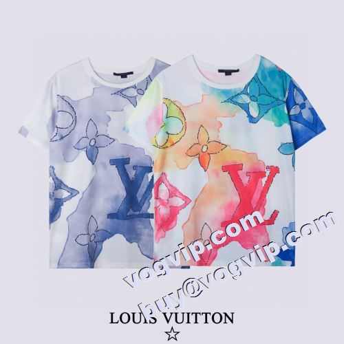 スーパーコピー 快適な着心地 2023 ルイ ヴィトン LOUIS VUITTON 半袖Tシャツ 2色可選 激安大特価得価