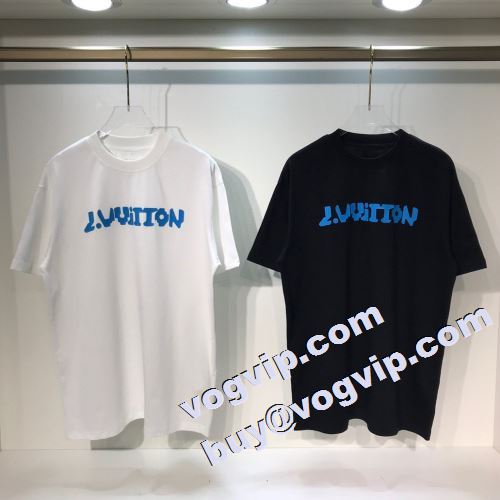 チノパン 狙える優秀アイテム 2023 ルイ ヴィトン LOUIS VUITTON 半袖Tシャツ コピー ブランド 2色可選