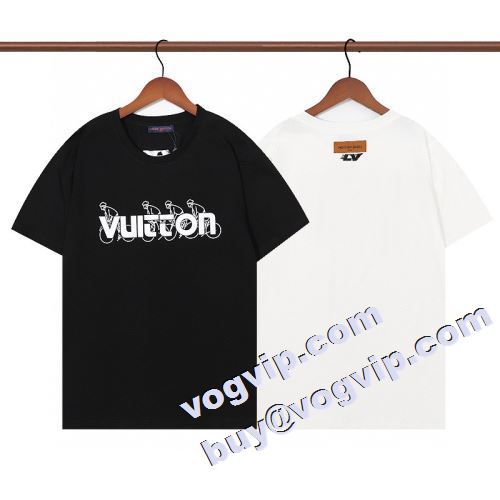 2023 柔らかい手触り ルイ ヴィトン LOUIS VUITTON モデル大絶賛?  半袖Tシャツ スーパーコピー 2色可選