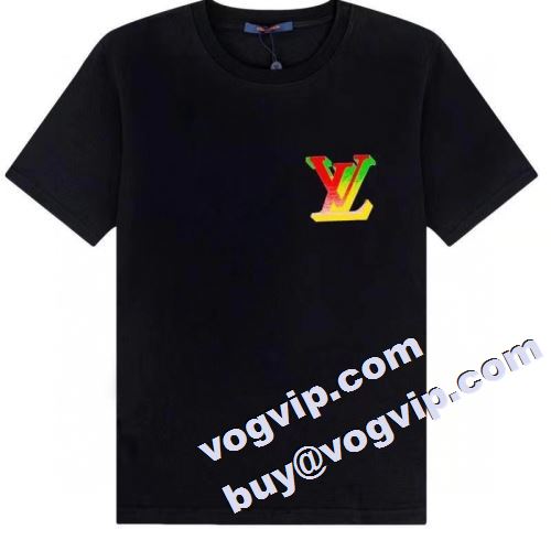 大人気再登場 2023 ルイ ヴィトン カジュアル LOUIS VUITTON 半袖Tシャツ コピー ブランド 2色可選