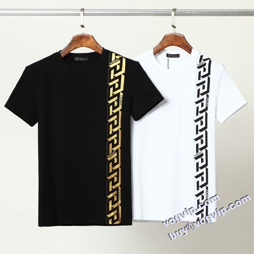 ファッション 人気 2022秋冬 半袖Tシャツ 2色可選 ヴェルサーチ VERSACE コピー ブランド ストレッチが効いた素材感は、真夏でも快適な着心地を演出します