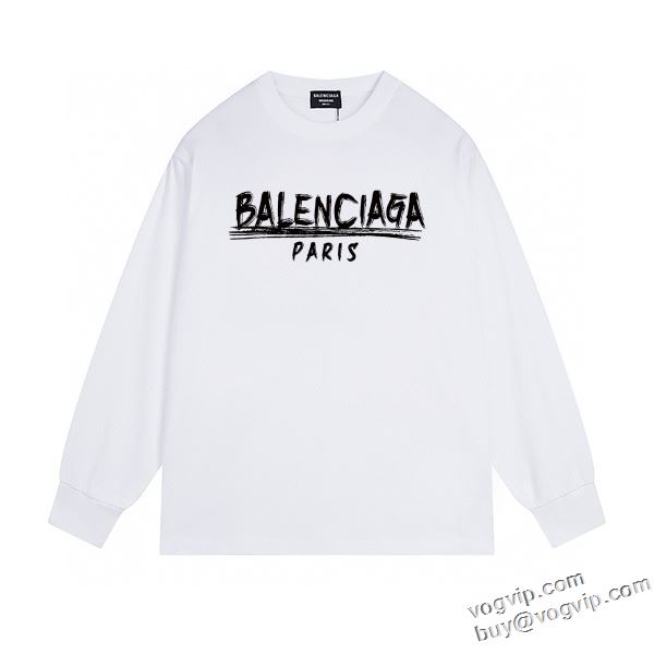 バレンシアガ BALENCIAGA コピーブランド 2024HOTお買い得 長袖Tシャツ 快適な着心地 2色可選 人気ブランド 