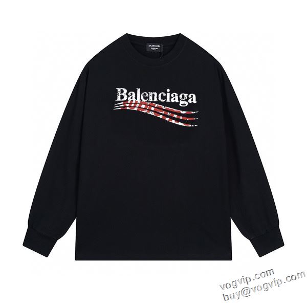 今買い◎得 バレンシアガ BALENCIAGA スーパーコピー 長袖Tシャツ 2色可選 細身のシルエット 2024HOTお買い得