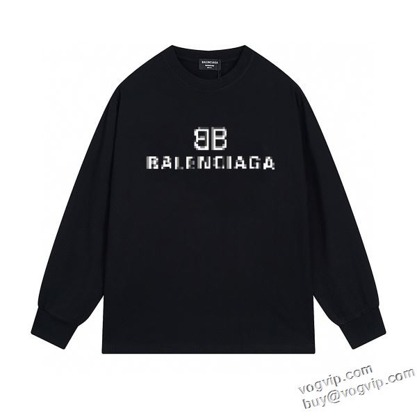 ブランド服 コピー 2024新作登場 着心地が良いです 長袖Tシャツ 2色可選 バレンシアガ BALENCIAGA 耐久性のある