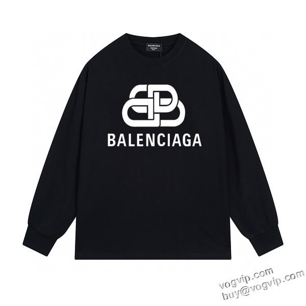 長袖Tシャツ デザイン性の高い 2色可選 ブランド コピー 販売 バレンシアガ BALENCIAGA 2024お得定番 快適 高級 超人気