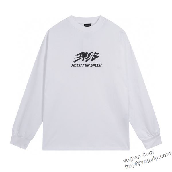 もっとも高い人気を誇る バレンシアガ BALENCIAGA スーパーコピー 2024新商品！ 長袖Tシャツ マットで高級感ある、上質な風合い 2色可選