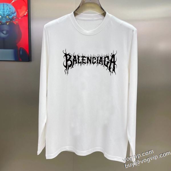 超目玉 BALENCIAGA スーパーコピー 優良サイト 2024数量限定最新作 バレンシアガ 長袖Tシャツ 2色可選 着心地 の良い