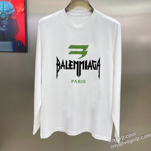 首胸ロゴ バレンシアガ 長袖Tシャツ 2色可選 BALENCIAGA 2024人気新作 スーパーコピー n級品 身体を保温できる