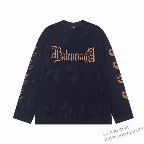 ～希少 2024品質保証新作 バレンシアガ BALENCIAGA 長袖Tシャツ 弾性が良好で スーパーコピー