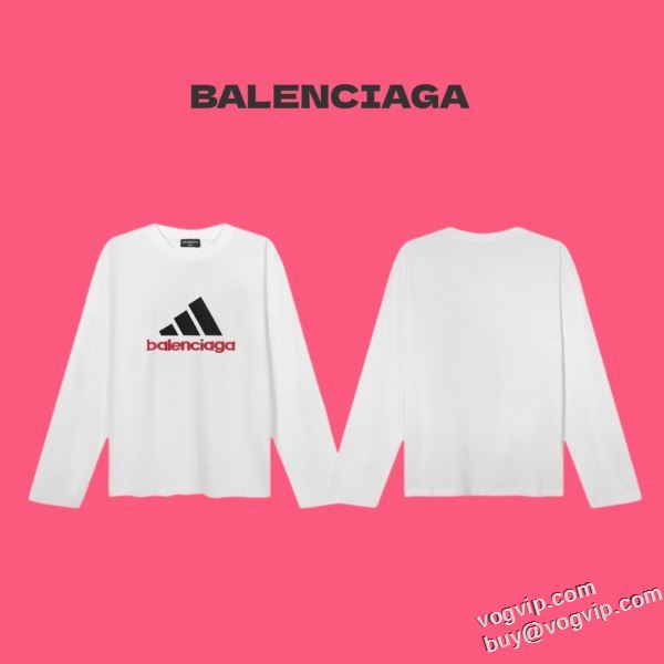 バレンシアガ BALENCIAGA 2024驚きの破格値人気 長袖Tシャツ 偽物ブランド 2色可選 人気が爆発