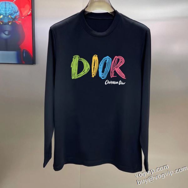 超目玉 DIOR ブランドスーパーコピー 2024人気セール ディオール 長袖 アウター 厚手 防寒着 保温 長袖Tシャツ 2色可選