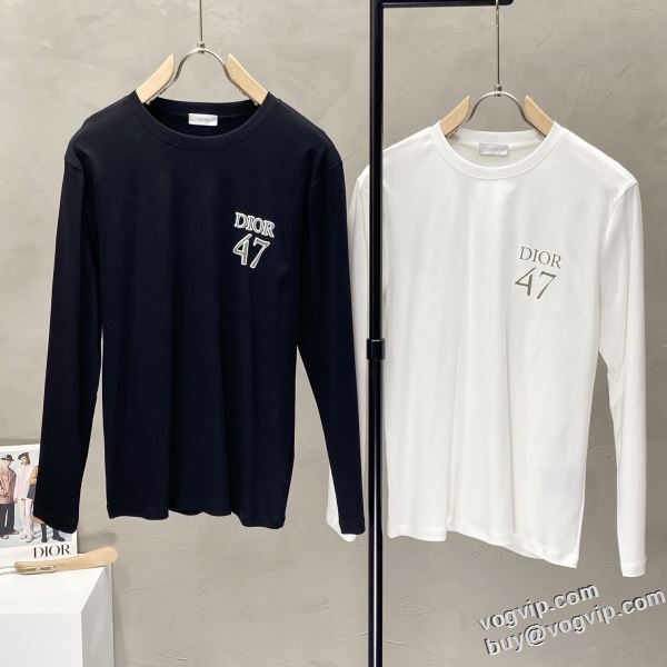 ディオール DIOR ブランド コピー 販売 2024爆買い最新作 自然な肌触り 長袖Tシャツ 2色可選 今一番HOTな新品 