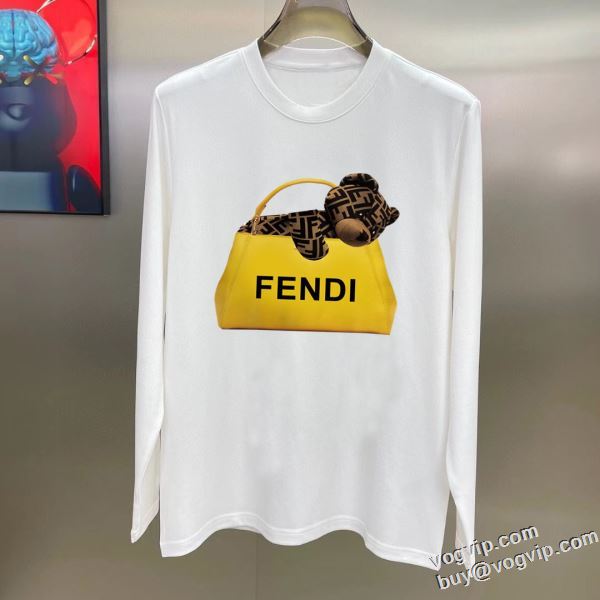 秋冬 冬服 長袖Tシャツ 冬新作 防寒 フェンディ FENDI スーパーコピー 2024高評価 2色可選 今一番HOTな新品