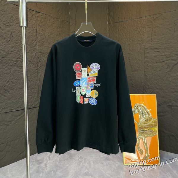 上品上質 ルイ ヴィトン LOUIS VUITTON コピー ブランド 着心地が良いです 長袖Tシャツ 2色可選 2024新作品