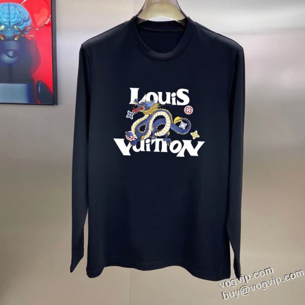 上品に着こなせ 業界高品質スーパーコピー 2024超激得安い ルイ ヴィトン LOUIS VUITTON 長袖Tシャツ 2色可選 優しいフィット感