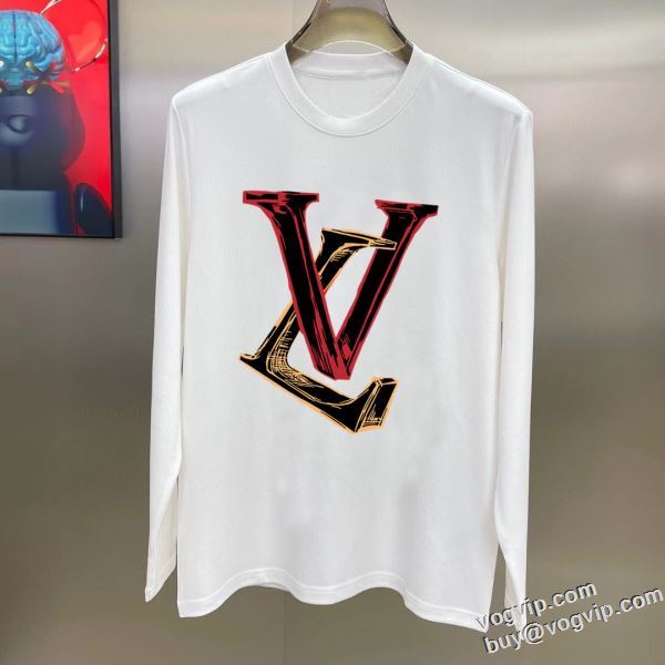 長袖Tシャツ 2色可選 高品質 ルイ ヴィトン LOUIS VUITTON コピー 2024人気セール高品質 春先まで使える