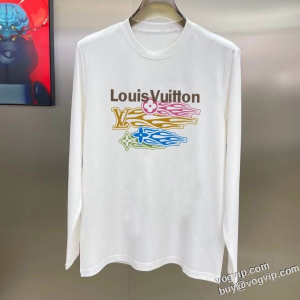 長袖Tシャツ 2色可選 大人気再登場  ルイ ヴィトン LOUIS VUITTON ブランド 偽物 通販 2024人気新作 肌触りの良い柔らかな質感