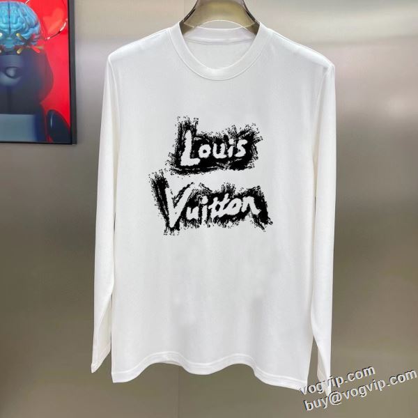 目玉商品 ルイ ヴィトン LOUIS VUITTON スーパーコピー 激安 人気 高品質 カジュアル 長袖Tシャツ 2色可選 2024人気新作