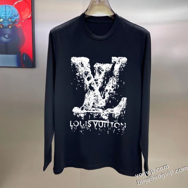 ルイ ヴィトン 大絶賛！ 長袖Tシャツ 2色可選 LOUIS VUITTON ブランドコピー専門店 2024最安値お得 防寒機能ある