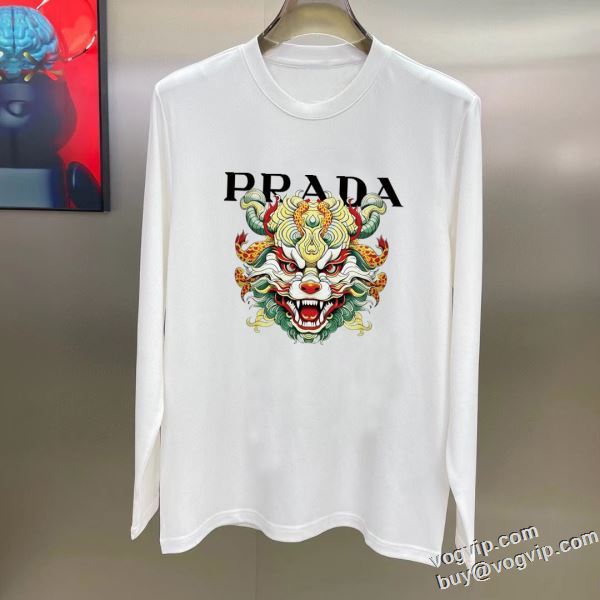 プラダ PRADA コピー ブランド 長袖Tシャツ 楽に着用出来る 2色可選 2024新作登場 抜群な楽チン感ある大定番