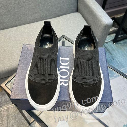 スーパーコピー n級品 カジュアルシューズ ディオール DIOR 2024お買い得セール スリップオン 3色可選 首胸ロゴ