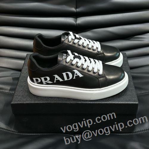 今からの季節にピッタリ！ プラダ PRADA スーパーコピー 軽量で疲れにくい フラットシューズ カジュアルシューズ 2色可選 2024お買い得高品質