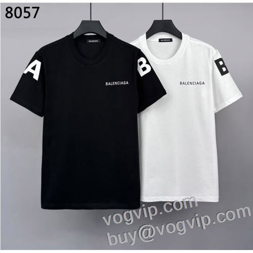 2024新作品 大人の個性を 半袖Tシャツ スーパーコピー バレンシアガ BALENCIAGA 2色可選 半袖tシャツ 配いろ 涼しい カジュアルクルーネック