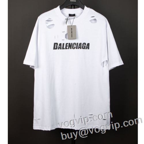 愛らしさ抜群！ バレンシアガ BALENCIAGA 2024お買い得人気セール 半袖Tシャツ 4色可選 快適 無地 薄手 涼しい