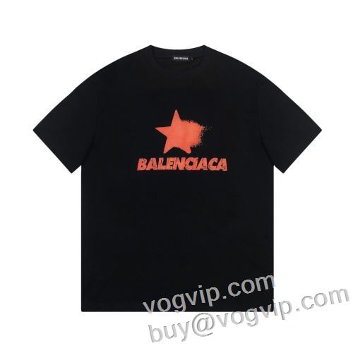 個性派 スーパーコピー 激安 バレンシアガ BALENCIAGA 夏Tシャツ 細身 クルーネック ストレッチ 2024お買い得人気セール 半袖Tシャツ 2色可選