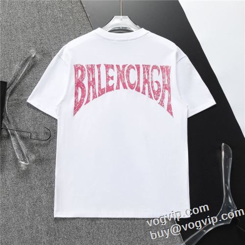 お買得 2024新款 バレンシアガ BALENCIAGA ブランドスーパーコピー 吸汗性に優れ 半袖Tシャツ 2色可選