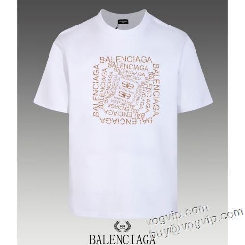 存在感◎ 2024お買い得高品質 バレンシアガ ブランド服 コピー BALENCIAGA 速乾tシャツ 半袖Tシャツ 2色可選