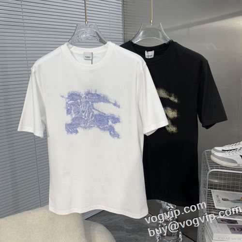 高評価の人気品 2024最新入荷 バーバリー BURBERRY コピー 快適な着心地 半袖Tシャツ 2色可選