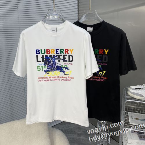 バーバリー BURBERRY コピー ブランド 半袖Tシャツ 2色可選 2024最新入荷 肌に馴染みやすい お洒落な存在感