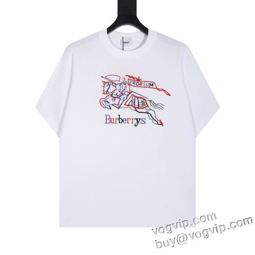 入手困難！ 半袖Tシャツ 2色可選 快適な着心地 バーバリー BURBERRY 2024爆買い最新作 スーパーコピー激安市場直営店