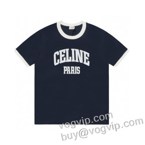 売れ筋のいい セリーヌ CELINEブランドコピー 2024新作品 夏コーデに大活躍間違いなし!! 半袖Tシャツ 2色可選