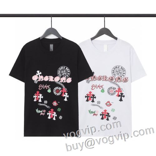 値下げ！ 半袖Tシャツ 2色可選 クロムハーツ CHROME HEARTSスーパーコピー 2024最新入荷 縦には伸びにくい