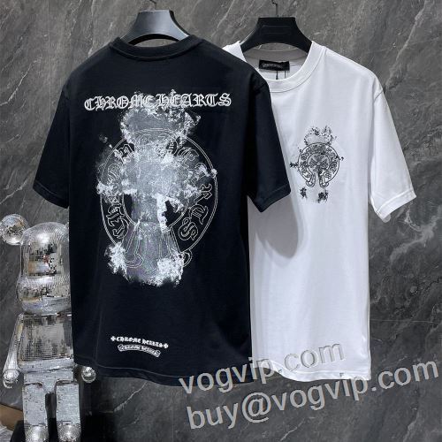 お買得 速乾tシャツ 半袖Tシャツ クロムハーツブランドコピー CHROME HEARTS 2024春夏新作 2色可選